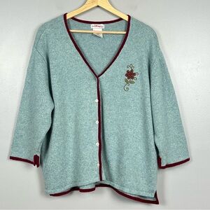 Vintage Disney Store Winnie the Pooh wool blend 3/4 sleeve cardigan, size 2X.